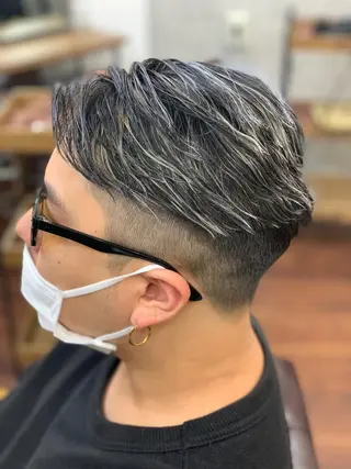 ショート カラー パーマ メンズ クセを最大限に活かす メンズパーマ奈良大祐のヘアスタイル