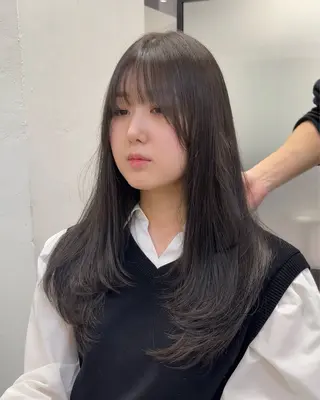 ロング カラー ヘアアレンジ DX SHARE SALON 原宿店所属・レイヤーカット/ 田中 しょうのヘアスタイル