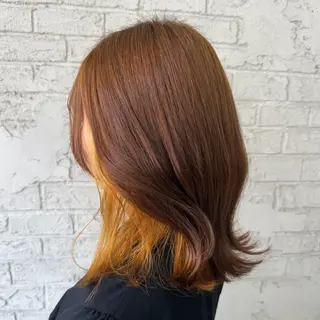 セミロング 池袋艶カラー/メイク 🎀Rina🎀💚のヘアスタイル