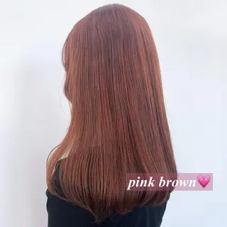 ロング カラー レイヤー×グレージュ /ピンク🩷mioのヘアスタイル