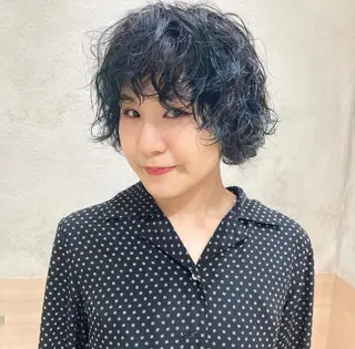 ショート カラー パーマ icie所属・大阪ヴィーガンサロン KANAKOのヘアスタイル