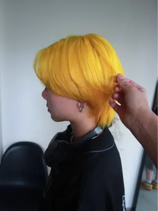 ショート カラー ハイトーン/メンズ/ デザイン/梅田/ミユのヘアスタイル