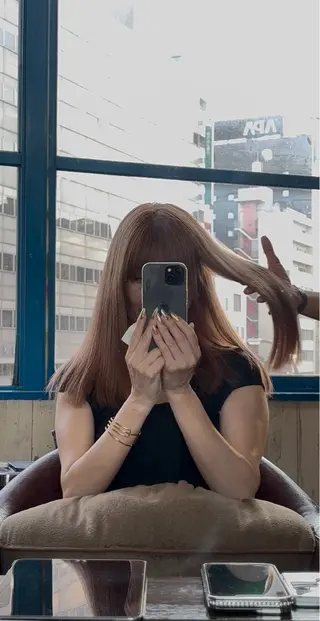 セミロング カラー 🌿美髪縮毛矯正 のプロ安川🌿のヘアスタイル