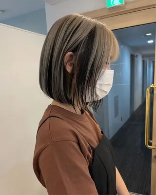 ミディアム カラー kakeru/ボブ パーマ/レイヤーのヘアスタイル