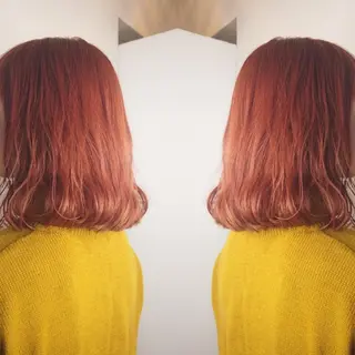 カラー ミディアム ヘアアレンジ 竹内啓太 ボブのヘアスタイル