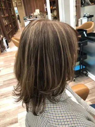 ミディアム カラー dogstar小林諒 レイヤー/パーマのヘアスタイル