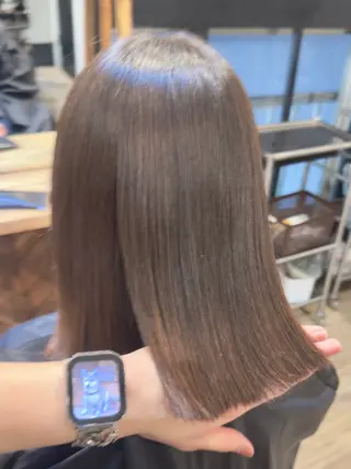 セミロング 立川/ブリーチ/ 髪質改善/西川翔真のヘアスタイル