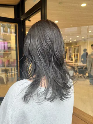 ロング 🧶透明感カラー/ Yuzu/ベージュのヘアスタイル