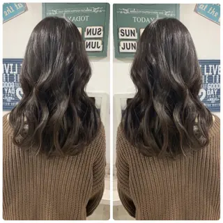 ロング カラー 京都大人女性ショート 徒歩1分/秋山のヘアスタイル