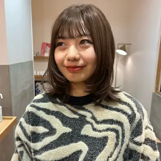 ミディアム カラー このか/似合わせ/ 透明感/ダブルカラーのヘアスタイル