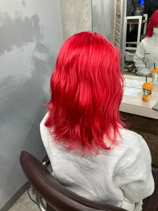 セミロング カラー ブリーチ&似合せボブ 田中寛十のヘアスタイル