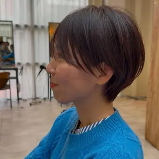 ショート お悩み改善ボブ 顔まわりカット/こうのヘアスタイル