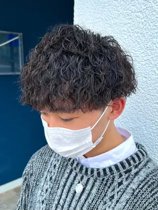 ショート パーマ メンズ men’s salon NOA solte. 【メンズサロン ノアソルテ】所属・メンズパーマ職人 加藤 弘貴のヘアスタイル