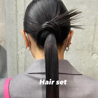 ロング ヘアアレンジ Yahiko ハイトーンのヘアスタイル