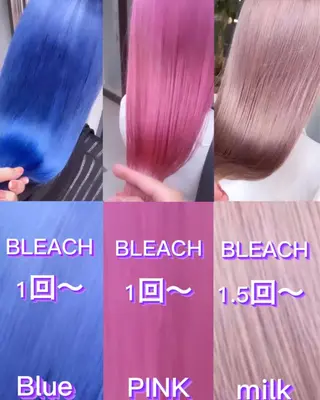 セミロング カラー ブリーチ人気No.1 MANATO🎨🌈のヘアスタイル