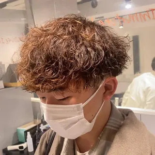 ショート カラー パーマ メンズ ✂️メンズカット ひろき✂️のヘアスタイル