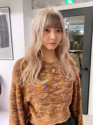 ロング カラー ハイトーン/ブリーチ 🎀/𝑵𝒐𝒆のヘアスタイル