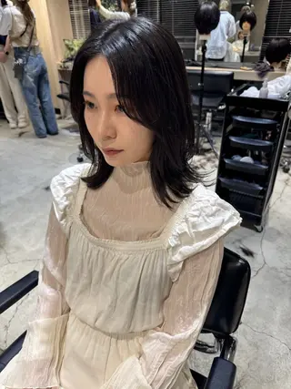 ミディアム 頭皮につけないカラー /白髪ぼかし/実加永のヘアスタイル