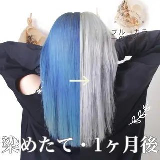 ロング カラー パーマ ヘアアレンジ 推し活専用 【派手髪】飯野ゆかりのヘアスタイル