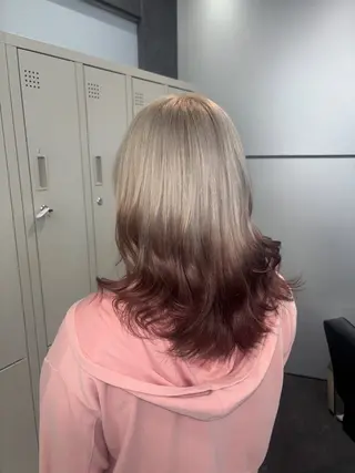 ロング カラー ヘアアレンジ ミルクティー/ピンク カラー/ みう🎀のヘアスタイル