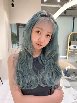ロング 顔周り🇰🇷韓国 レイヤー/モエのヘアスタイル