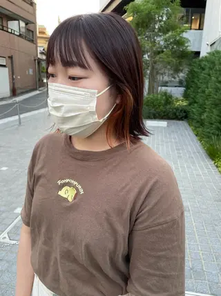 ショート カラー パーマ/透明感カラー /ボブ/吉田一生のヘアスタイル