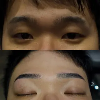 ショート メンズ アイブロウ メンズ眉毛ワックス 青山英憲のヘアスタイル