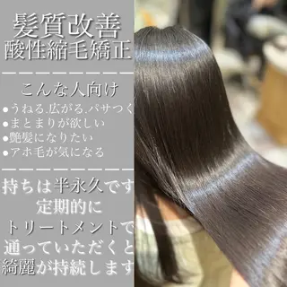 セミロング ダメージレス縮毛矯正 髪質改善【美冴】のヘアスタイル