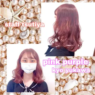 セミロング カラー ヘアアレンジ eN°byyoureshair所属・🎀トップスタイリ スト湯川響🎀のヘアスタイル