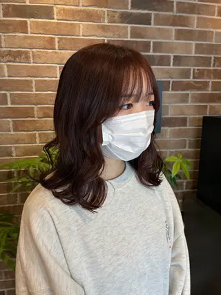 ミディアム カラー 🎀津曲夏希🎀 ボブ/顔周りカットのヘアスタイル