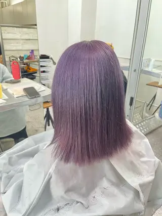 ミディアム カラー エクステ ハイトーン 💭黒崎ハルカのヘアスタイル