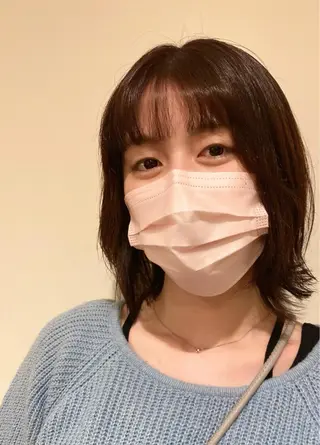 ミディアム カラー 小島 千夏のヘアスタイル