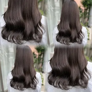 セミロング カラー グレージュ/透明感/ 韓国ヘア/RISAのヘアスタイル