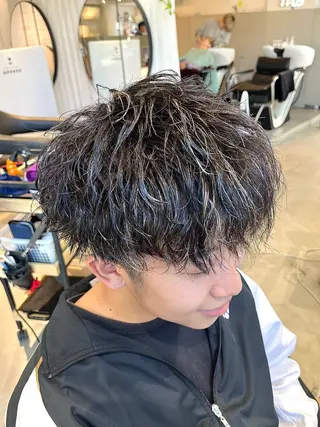 ショート カラー パーマ メンズ APREKO RIKUのヘアスタイル