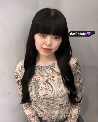 ロング カラー 🎀リ  お🎀 縮毛矯正/Wカラーのヘアスタイル