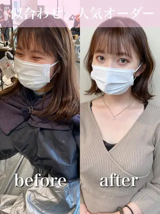 ミディアム 【1日2名様限定】 AFLOAT白川雄副のヘアスタイル