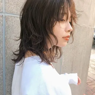 ミディアム パーマ ar clip表参道所属・💜髪質改善/ 艶カラー/ミナ🩷のヘアスタイル