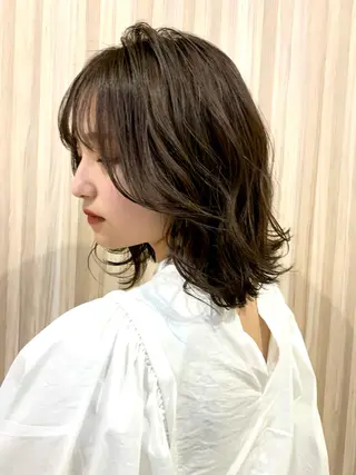 ミディアム カラー GOAT_茅ヶ崎 キシ サクラのヘアスタイル