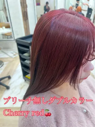 ロング カラー 縮毛矯正/ブリーチ なしダブルカラー輝希のヘアスタイル