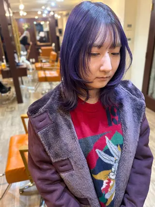 ミディアム カラー Miyamoto Yasuchikaのヘアスタイル
