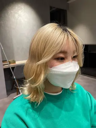 ミディアム 韓国風/オシャレ /縮毛矯正/滝口琴未のヘアスタイル