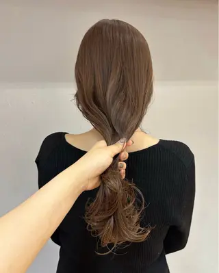 ミディアム カラー オリーブ/縮毛♡ Natsuno🩰のヘアスタイル