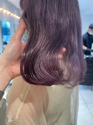 セミロング カラー ラベンダー/レイヤー スタイル🤎mamiのヘアスタイル
