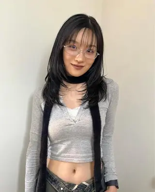 セミロング カラー PARKiiiNG 大阪心斎橋/ブリーチのヘアスタイル