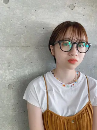 ショート カラー ボブパーマコテ巻き風 パーマNo1深江秀平のヘアスタイル