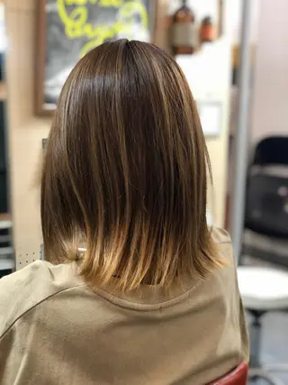 ミディアム カラー 髪質改善　ナカゾノ タケシのヘアスタイル