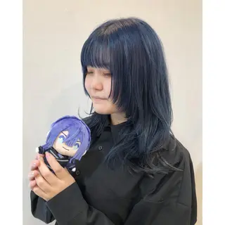 ミディアム カラー 推しカラー✨ オタク美容師ユウカのヘアスタイル