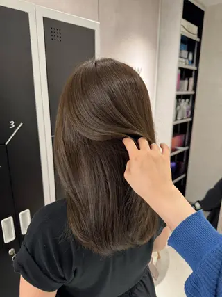 カラー 🩵ワンカラー／ 銀座／mayu🩵のヘアスタイル