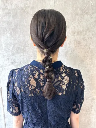 セミロング ハイトーン👱‍♀️ エクステ/彩花のヘアスタイル