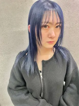 セミロング カラー ブリーチ/ハイトーン 🌏💊RAINEのヘアスタイル